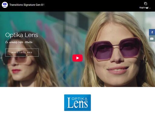 oční optika lens hlučín - petra kočí. brýlové obruby, sluneční brýle, brýlová skla, opravy brýlí.