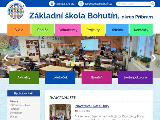 oficiální stránky základní školy
