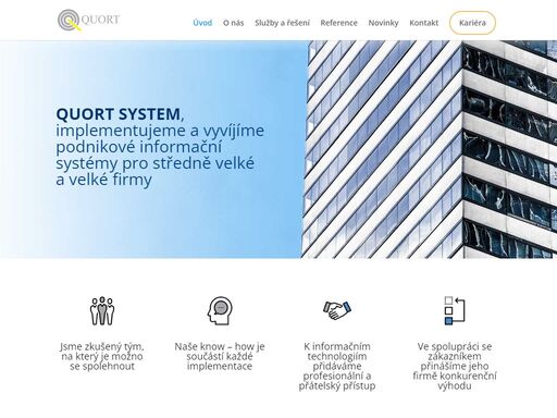 quort system, již 25 let implementujeme a vyvíjíme podnikové informační systémy pro středně velké a velké výrobní společnosti. zabýváme se analýzou – návrhem – implementací – údržbou erp systému helios