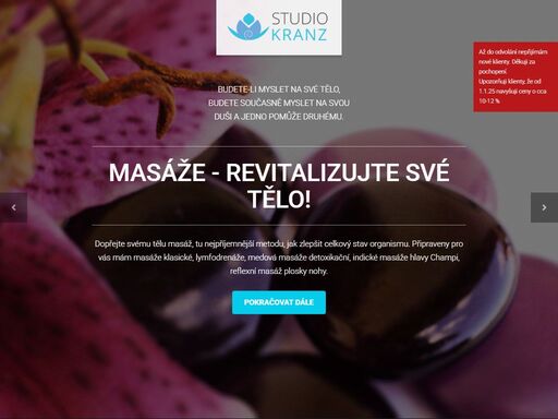 studio krajnz - masáže, pedikúra a kosmetika luhačovice