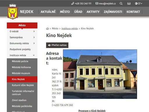 oficiální stránky města nejdek
