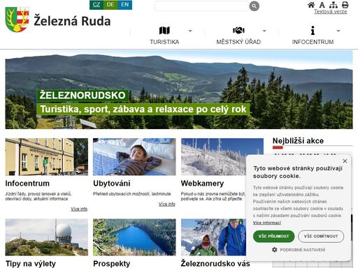 železná ruda, špičák, hojsova stráž a okolí - aktuality, sport, turistika, ubytování, webkamery, historie, fotogalerie, městský úřad, tipy na dovolenou a výlety, cyklostezky,...