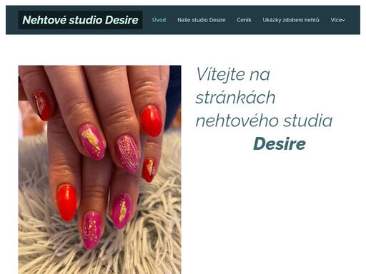 vítejte na stránkách nehtového studia  desire