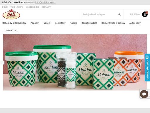 e-shop plný exkluzivních delikates, cukrovinek, bonboniér, dárkových košů a čokolády od firem maldon, amazon, niederegger, haribo či boomza. zajímavé velkoobchodní slevy pro firmy.