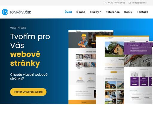 vytvořím pro vás úspěšné internetové stránky. nabízím kompletní služby v četně webhostingu. v sekci reference naleznete ukázky webů, které jsem pro vás realizoval.