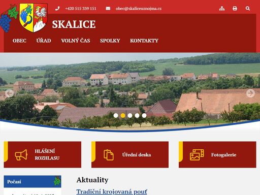 oficiální stránky obce skalice