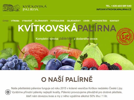 naše pěstitelské pálenice funguje od roku 2015 vesničce kvítkov. vyrábíme přírodní pálenky nejlepší kvality převážně pro drobné pěstitele.