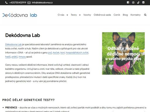 dékodovna lab je specializovaná laboratoř zaměřená na analýzu genetického kódu zvířat, rostlin a hub. naším cílem je dekódovat a zpřístupnit pro vás ukryté