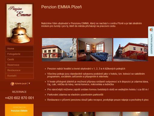 příjemný penzion v centru plzně, to je penzion emma plzeň. kromě kvalitního ubytování nabízíme i vlastní uzavřené parkovišti a restauraci přímo v objektu.