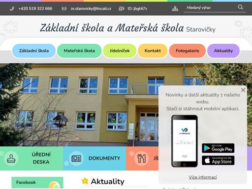 oficiální stránky základní školy a mateřské školy starovičky, okres břeclav, příspěvková organizace.