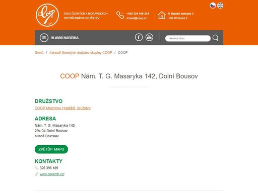 svaz českých a moravských spotřebních družstev - skupina coop. největší síť maloobchodních prodejen v české republice.