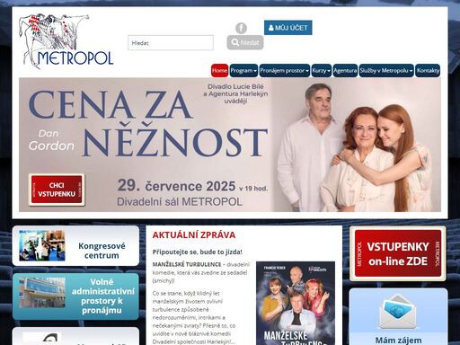 metropol, spol. s r.o. divadlo, koncerty, pronájem prostor, kongresy, výstavy a spousta další kultury v českých budějovicích