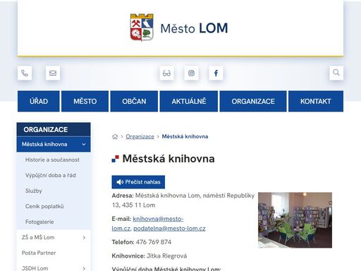 oficiální stránky města lom