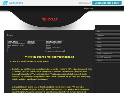prodej a instalace satelitní a dvb-t příjmu 