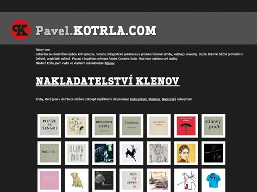 webdesign a sazba knih, časopisů, dtp, grafika