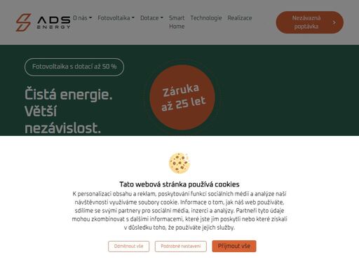 váš lokální partner pro fotovoltaiku na klíč. ads energy