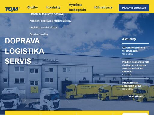 tqm je stabilní poskytovatel dopravních a logistických služeb: autobusová a nákladní doprava, logistika a skladování, servis, celní deklarace