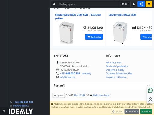 internetový obchod. specializovaný internetový obchod produktů německé značky ideal vyráběných s velkým důrazem na kvalitu a precizní zpracování.