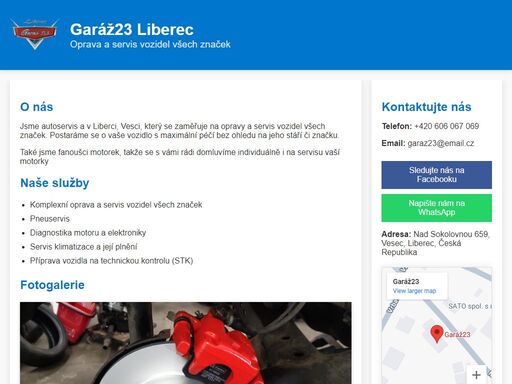garáž23 liberec nabízí autoservis a pneuservis v liberci a vesci. specializujeme se na opravy vozidel všech značek, výměnu oleje, diagnostiku motoru, servis klimatizace a přípravu vozidel na stk. kontaktujte nás na tel. 606 067 069.