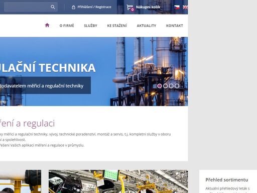 dodávky měřicí a regulační techniky včetně poradenství, montáže, servisu a vlastního vývoje.  partner pro procesní instrumentaci, měření a regulaci.