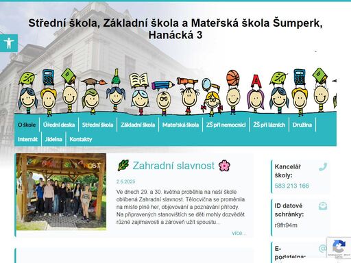 oficiální stránky střední školy, základní školy a mateřské školy v šumperku.