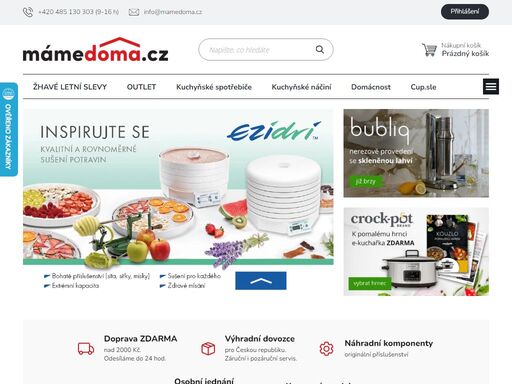 exkluzivní zástupce prémiových světových značek na českém trhu. nakupujte přímo od dovozce. crockpot - originální pomalé hrnce, foodsaver - vakuové svářečky potravin či novozélandské vysoce kvalitní sušičky potravin značky ezidri.
