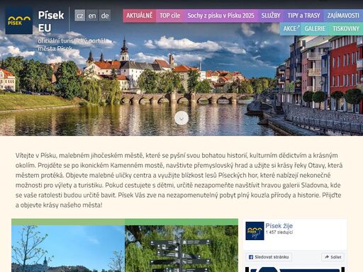 objevte písek, historické město na řece otavě na úpatí moře lesů píseckých hor. přijeďte a zažijte nezapomenutelný pobyt!