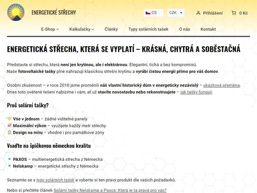 dodavatel fotovoltaických tašek a materiálu pro energeticky soběstačné střechy. nabízíme prodej a poradenství pro čr a sk. proberte s námi váš projekt.