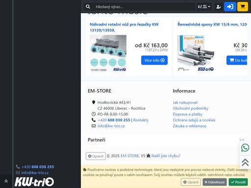 kancelářská technika a doplňky, kw-trio internetový obchod. specializovaný internetový obchod produktů značky kw-trio vyráběných s tradicí