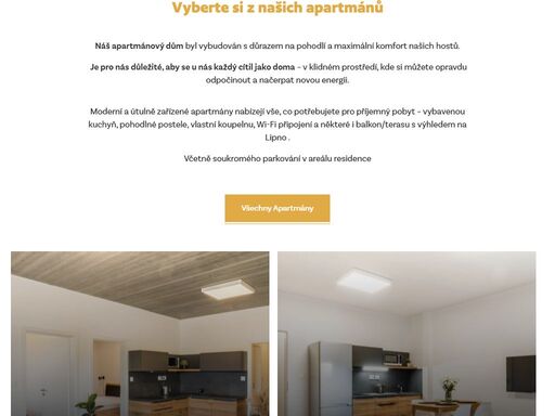 costa plana nově postavený apartmánový dům na břehu lipenské přehrady. obsahuje 17 nových plně vybavených apartmánů.