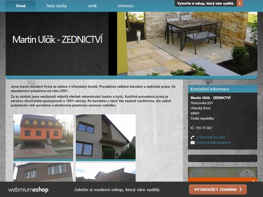 jsme menší stavební firma se sídlem v uherském brodě. provádíme veškeré stavební a zednické práce. ve stavebnictví působíme od roku 2001.

za to období jsme realizovali několik desítek rekonstrukcí budov a bytů. kvalitně provedená práce je zárukou dlouholeté spokojenosti a 100% záruky. po kontaktu s námi vás osobně navštívíme, dle vašich požadavků rádi poradíme a zhotovíme písemnou cenovou nabídku.