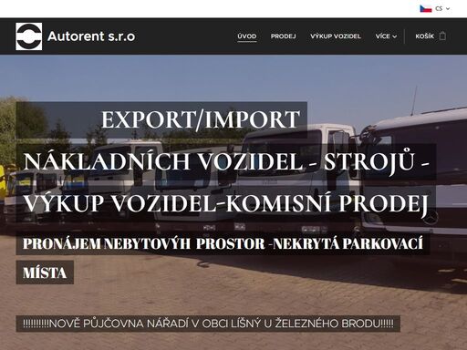 firma autorent.eu se zabývá nákladní automobilovou dopravou, prodejem a pronájemem nákladních automobilů a techniky.