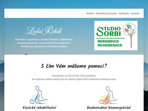 luboš řehák - rekondice, regenerace, masáže klasické, rehabilitační, aromaterapeutické i bezkontaktní bioenergetické. poradna pro psychickou a fyzickou kondici.