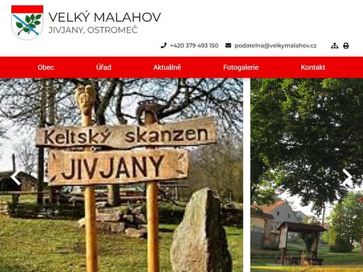 oficiální stránky obce velký malahov
