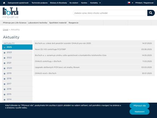 společnost biotech a.s. je vedoucí distributor technologií, reagencií a spotřebního materiálu pro laboratoře v lifescience, vědu a výzkum a zdravotnictví.