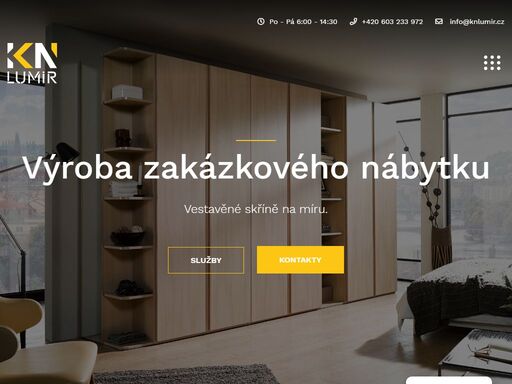 kn lumír - nábytek a kuchyně na míru, truhlářství holešov. kuchyně, vestavné skříně, ložnice, kompletní interiéry, kanceláře a pracovny.