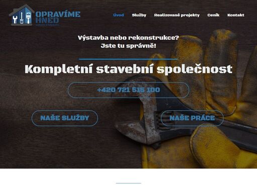 stavební společnost specializovaná na rekonstrukce bytů a domů na klíč stejně jako drobné montáže a opravy ve vaší domácnosti. zavolejte!