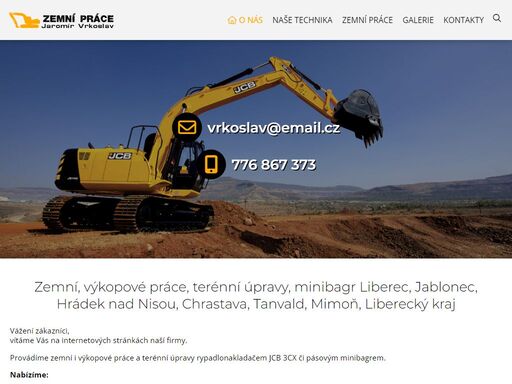 zemní, výkopové práce, terénní úpravy, minibagr liberec, jablonec, hrádek nad nisou, chrastava, tanvald, mimoň, liberecký kraj