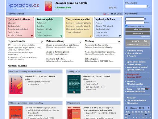 společnost poradce s.r.o., vznikla v roce 1997. hlavním předmětem naší činnosti je vydavatelská a ediční činnost. ročně vydáme a vyexpedujeme 800 000 kusů odborných publikací. svědčí to o naši stabilní pozici na českém trhu a o spokojenosti našich čtenářů.