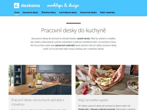 pracovní desky do kuchyně - porovnání materiálů, výhody a nevýhody, ceny. kamenné, dřevěné, laminátové nebo skleněné pracovní desky. jakou si vyberete vy?