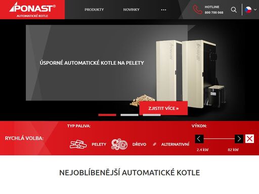 automatické kotle na pelety