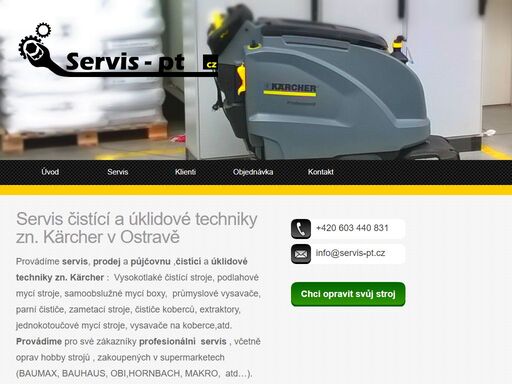 servis, prodej a půjčovna čistící techniky karcher pro moravskoslezský kraj. provádíme opravy a preventivní údržbu čistící a úklidové techniky karcher.