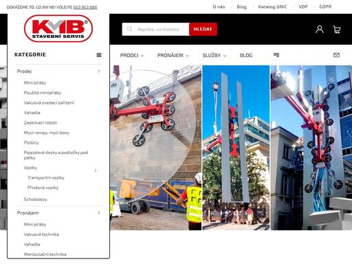pronájem a servis mini jeřábů. autorizovaný prodejce mini jeřábů firmy unic cranes europe pro českou a slovenskou republiku. volejte 603 903 888.