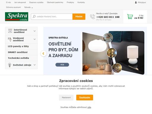 spektra svítidla nabízí široký sortiment svítidel do kuchyní, koupelen, obývacích a dětských pokojů. led úsporná svítidla a moduly. dále také venkovní svítidla a žárovky.