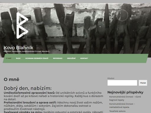 kovářství, kovovýroba, broušení a oprava ostří nožů, svařování, konstruktérská činnost, 3d modelování. čistá u litomyšle, litomyšl, svitavy.