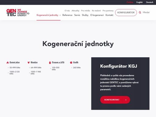 kogenerační jednotky gentec – s kogeneračními jednotkami gentec ušetříte až desítky procent z ceny nákladů za energie.