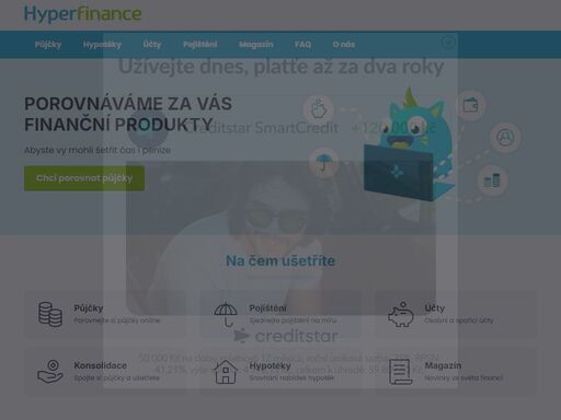 porovnejte si půjčky a vyberte si snadno tu nejvýhodnější! navíc můžete o danou půjčku i požádat online ? ušetřete čas a peníze s hyperfinance.cz 