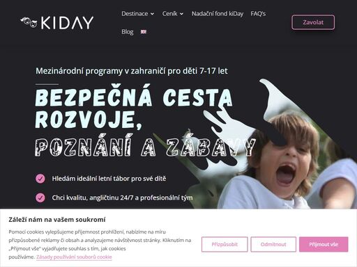 letní dětské tábory v zahraničí. usa, kanada, švýcarsko, portugalsko, moře, hory. anglická konverzace 24/7. děti z celého světa. desítky aktivit.
