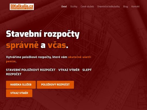 zpracujeme položkový rozpočet, výkaz výměr, slepý rozpočet či zrealizujeme poptávkové řízení pro dodavatele vaší stavby.