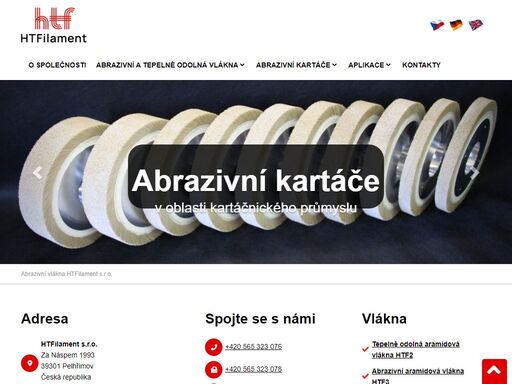 abrazivní vlákna htfilament s.r.o. - abrazivní kartáče, tepelně odolná vlákna, kartáčnická společnost, odjehlování, superfinišování, opracování hran